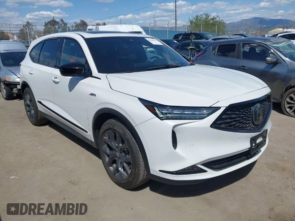 2023 Acura MDX w/A-Spec Package with VIN 5J8YE1H06PL038194, listed as a IAAI auction lot 41966274 with 13,998 mi miles. Bid and sale history available at carsss.com. Image 1.