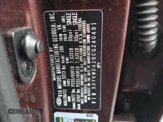 2012 Kia Sorento SX with VIN 5XYKWDA28CG240491, listed as a Copart auction lot 46829105 with 156,129 mi miles and Salvage Title. Bid and sale history available at carsss.com. Image 15.
