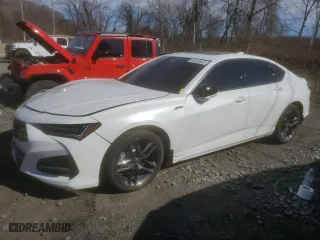 2025 Acura TLX w/A-Spec Package with VIN 19UUB6F5XSA000006, listed as a Copart auction lot 48502855 with 671 mi miles and Salvage Title. Bid and sale history available at carsss.com. Image 1.