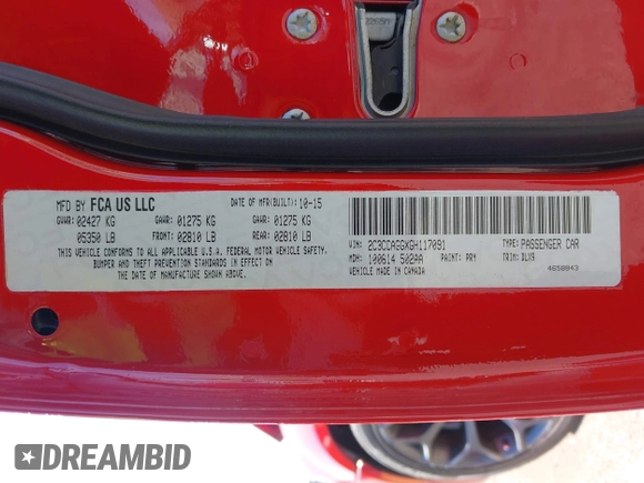 2016 Chrysler 300 S z VIN 2C3CCAGGXGH117091, wystawiony jako IAAI lot #42060505 z przebiegiem 81 938 mil mil oraz . Historia ofert i sprzedaży dostępna na DreamBid. Obrazek 9.