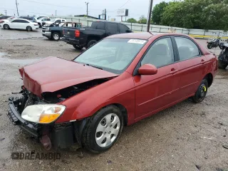 2008 Kia Spectra EX with VIN KNAFE122685584092, listed as a Copart auction lot 55140615 with 217,131 mi miles and Salvage title. Bid and sale history available at DreamBid. Image 1.