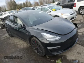 2019 Tesla Model 3 Long Range with VIN 5YJ3E1EB9KF440365, listed as a Copart auction lot 83839034 with 74,667 mi miles and Salvage Title. Bid and sale history available at DreamBid. Image 4.