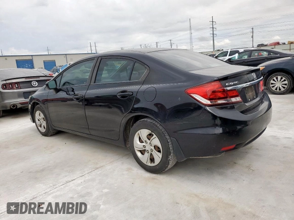 2014 Honda Civic LX z VIN 19XFB2F57EE029853, wystawiony jako Copart lot #58571555 z przebiegiem 138 115 mil mil oraz Czysty tytuł • Clean title. Historia ofert i sprzedaży dostępna na DreamBid. Obrazek 2.