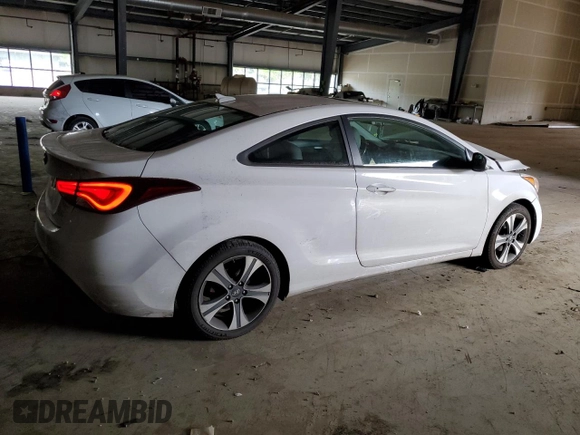 2014 Hyundai Elantra Coupe with VIN KMHDH6AH2EU026158, listed as a Copart auction lot 68703794 with 99,404 mi miles and Salvage Title. Bid and sale history available at carsss.com. Image 3.
