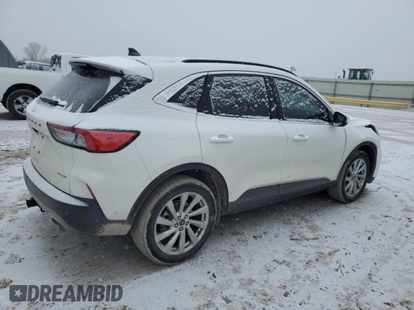 2021 Ford Escape Titanium with VIN 1FMCU9J94MUA26663, listed as a Copart auction lot 41799545 with Not Provided miles and Salvage Title. Bid and sale history available at carsss.com. Image 3.