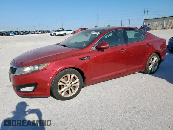 2013 Kia Optima EX with VIN 5XXGN4A77DG245143, listed as a Copart auction lot 53184015 with 162,109 mi miles and Clean Title. Bid and sale history available at carsss.com. Image 1.
