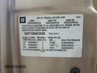 2004 GMC Envoy SLT with VIN 1GKET16S546158305, listed as a Copart auction lot 72409094 with 171,302 mi miles and Salvage Title. Bid and sale history available at DreamBid. Image 15.