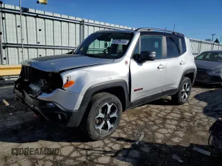 2019 Jeep Renegade Trailhawk z VIN ZACNJBC16KPK06307, wystawiony jako Copart lot #42709155 z przebiegiem 131 603 mil mil oraz Szkoda całkowita • Salvage title. Historia ofert i sprzedaży dostępna na DreamBid. Obrazek 1.