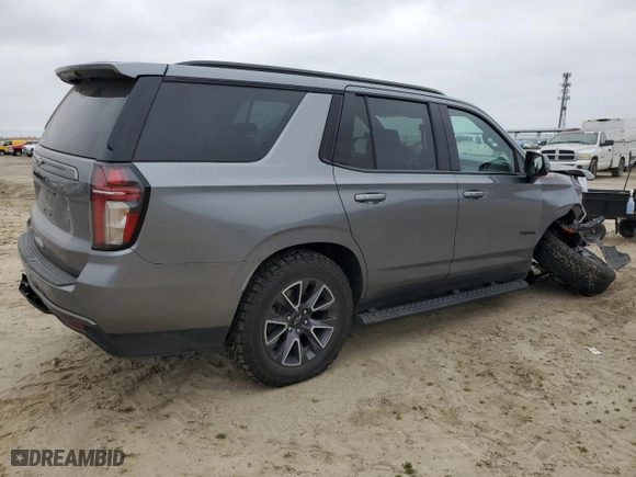 2021 Chevrolet Tahoe Z71 with VIN 1GNSKPKD3MR274667, listed as a Copart auction lot 46189715 with 81,187 mi miles and Salvage Title. Bid and sale history available at carsss.com. Image 3.