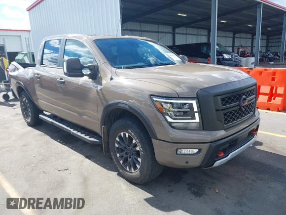 2021 Nissan Titan Pro-4X with VIN 1N6AA1ED4MN531369, listed as a IAAI auction lot 40597122 with 32,161 mi miles and . Bid and sale history available at DreamBid. Image 1.