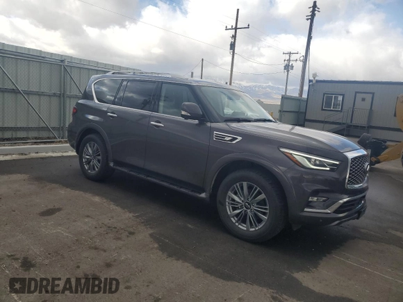 2024 Infiniti QX80 LUXE with VIN JN8AZ2AE5R9329564, listed as a Copart auction lot 44353055 with 15,999 mi miles and Clean Title. Bid and sale history available at carsss.com. Image 4.