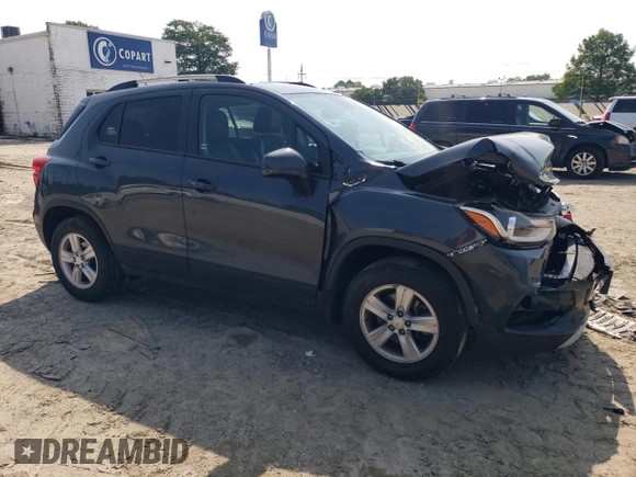 2022 Chevrolet Trax LT with VIN KL7CJPSM2NB512760, listed as a Copart auction lot 60433355 with 165,387 mi miles and Salvage title. Bid and sale history available at DreamBid. Image 4.