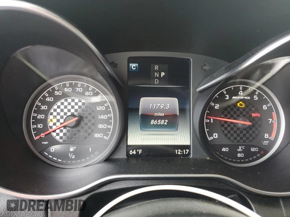 2017 Mercedes-Benz C 43 AMG with VIN WDDWJ6EB5HF445093, listed as a Copart auction lot 42627485 with 86,582 mi miles and Salvage Title. Bid and sale history available at carsss.com. Image 9.