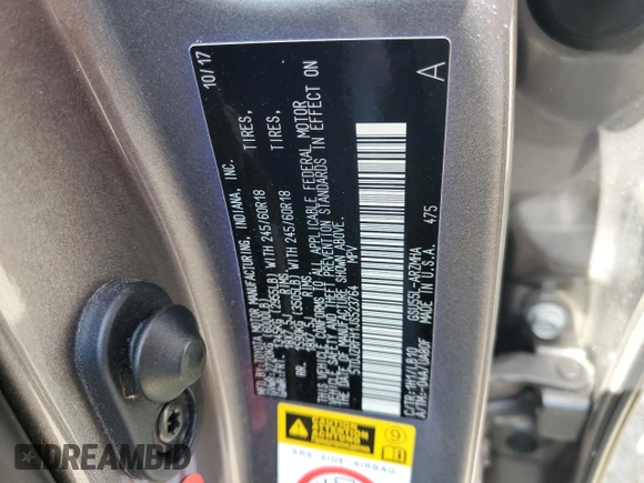 2018 Toyota Highlander SE with VIN 5TDJZRFH1JS523764, listed as a Copart auction lot 58576615 with 55,313 mi miles and Salvage title. Bid and sale history available at DreamBid. Image 14.