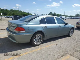 2004 BMW 7 Series 745Li with VIN WBAGN63414DS47413, listed as a Copart auction lot 62835195 with 118,457 mi miles and Clean title. Bid and sale history available at DreamBid. Image 3.