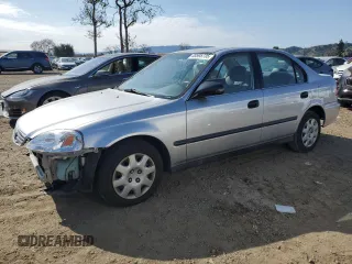 1999 Honda Civic LX with VIN 2HGEJ6677XH506586, listed as a Copart auction lot 48595735 with 86,159 mi miles and Salvage Title. Bid and sale history available at carsss.com. Image 1.
