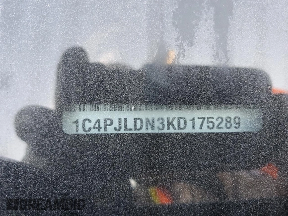 2019 Jeep Cherokee Limited with VIN 1C4PJLDN3KD175289, listed as a Copart auction lot 80485154 with 75,956 mi miles and Salvage Title. Bid and sale history available at DreamBid. Image 14.