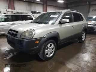 2007 Hyundai Tucson SE with VIN KM8JN12D77U589932, listed as a Copart auction lot 76968704 with 76,996 mi miles and Salvage Title. Bid and sale history available at carsss.com. Image 1.