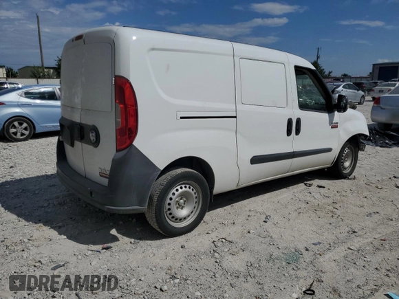 2016 Ram ProMaster City Cargo Tradesman with VIN ZFBERFAT1G6B00340, listed as a Copart auction lot 69649894 with 235,619 mi miles and Salvage Title. Bid and sale history available at DreamBid. Image 3.