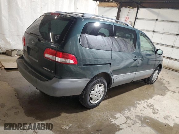2001 Toyota Sienna LE with VIN 4T3ZF13C21U364516, listed as a Copart auction lot 79759924 with 100,185 mi miles and Salvage Title. Bid and sale history available at carsss.com. Image 3.