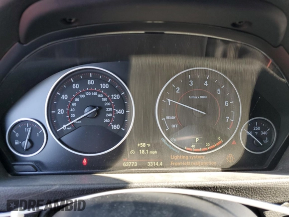 2015 BMW 4 Series 428i xDrive с VIN WBA4A7C52FD414569, выставлен на аукционе Copart как лот 55666205 с пробегом 63 773 миль миль и Списание • Salvage title. История ставок и продаж доступна на DreamBid. Изображение 9.