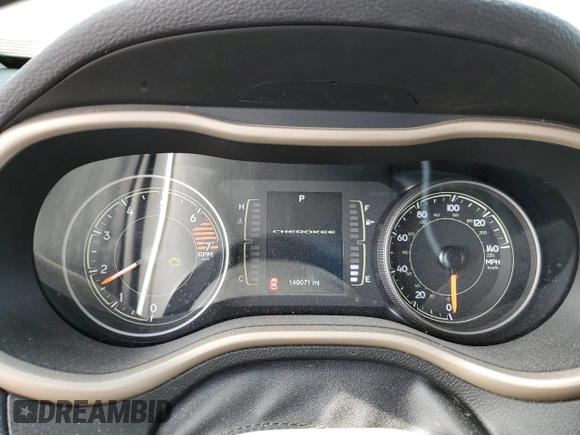2018 Jeep Cherokee Latitude Tech Connect z VIN 1C4PJLCB8JD537025, wystawiony jako Copart lot #56568695 z przebiegiem 149 071 mil mil oraz Szkoda całkowita • Salvage title. Historia ofert i sprzedaży dostępna na DreamBid. Obrazek 9.