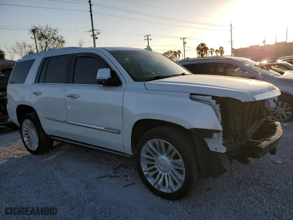 2018 Cadillac Escalade Platinum with VIN 1GYS4DKJ8JR243041, listed as a Copart auction lot 44907505 with 46,763 mi miles and Salvage Title. Bid and sale history available at carsss.com. Image 4.