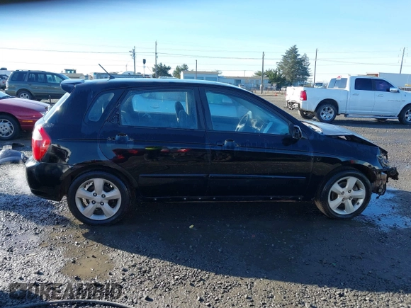 2008 Kia Spectra with VIN KNAFE162485017888, listed as a IAAI auction lot 41334351 with 195,280 mi miles. Bid and sale history available at carsss.com. Image 14.
