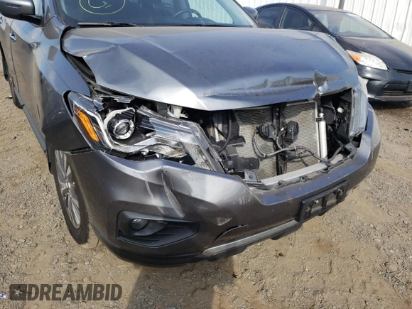 2018 Nissan Pathfinder SV with VIN 5N1DR2MMXJC673857, listed as a Copart auction lot 66169972 with 33,437 mi miles and Salvage title. Bid and sale history available at DreamBid. Image 9.