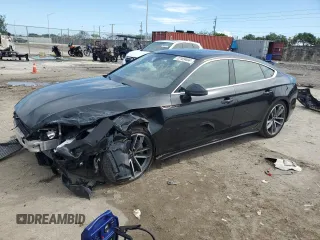 2021 Audi A5 Sportback S line Premium Plus with VIN WAUFACF53MA032675, listed as a Copart auction lot 72169494 with 6,917 mi miles and Salvage Title. Bid and sale history available at carsss.com. Image 1.