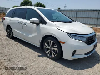 2023 Honda Odyssey Touring with VIN 5FNRL6H84PB016614, listed as a Copart auction lot 59336585 with 36,932 mi miles and Salvage title. Bid and sale history available at DreamBid. Image 4.