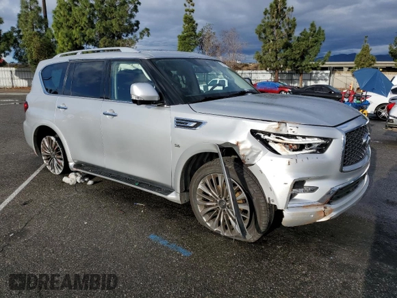 2018 Infiniti QX80 with VIN JN8AZ2NF1J9660116, listed as a Copart auction lot 81897413 with 99,372 mi miles. Bid and sale history available at carsss.com. Image 4.