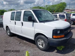 2011 Chevrolet Express Cargo with VIN 1GCWGFBA3B1107667, listed as a IAAI auction lot 42066960 with 300,390 mi miles. Bid and sale history available at carsss.com. Image 1.