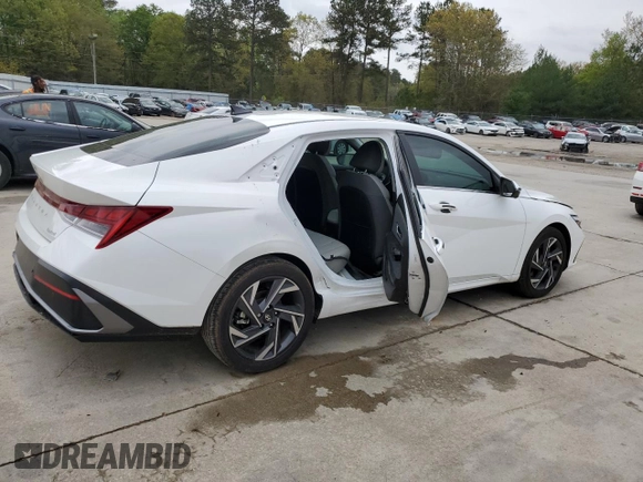 2024 Hyundai Elantra Limited with VIN KMHLP4DG7RU793239, listed as a Copart auction lot 50755805 with 2,535 mi miles and Salvage Title. Bid and sale history available at DreamBid. Image 3.