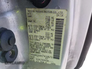 2014 Nissan Frontier SV z VIN 1N6AD0CU5EN741825, wystawiony jako IAAI lot #42510256 z przebiegiem 167 338 mil mil oraz . Historia ofert i sprzedaży dostępna na DreamBid. Obrazek 9.
