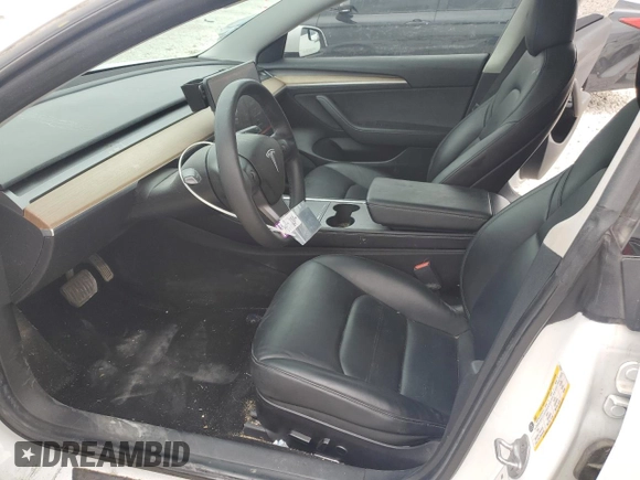 2021 Tesla Model 3 Long Range with VIN 5YJ3E1EB8MF079732, listed as a Copart auction lot 54683445 with 98,504 mi miles and Salvage Title. Bid and sale history available at DreamBid. Image 7.