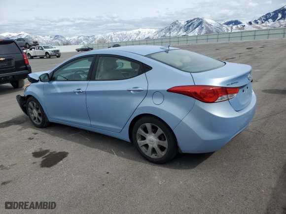 2013 Hyundai Elantra Limited with VIN KMHDH4AE4DU708791, listed as a Copart auction lot 49994065 with 141,103 mi miles and Salvage Title. Bid and sale history available at carsss.com. Image 2.