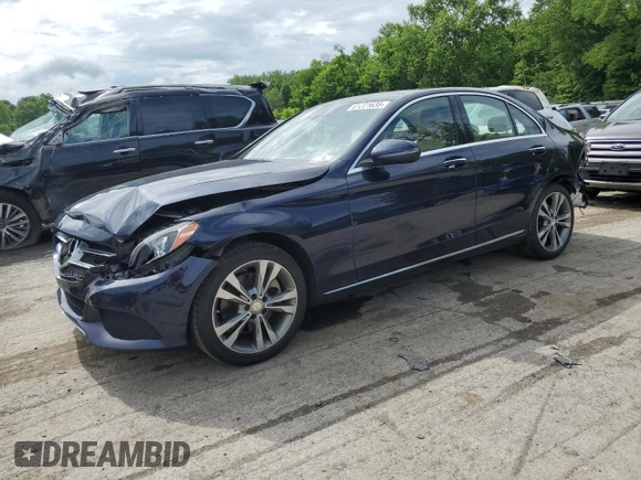 2016 Mercedes-Benz C 300 Luxury with VIN WDDWF4KB3GR139291, listed as a Copart auction lot 61221635 with 82,931 mi miles and Salvage title. Bid and sale history available at DreamBid. Image 1.