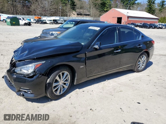 2017 Infiniti Q50 Premium with VIN JN1EV7AR1HM836145, listed as a Copart auction lot 53484675 with 121,706 mi miles and Salvage Title. Bid and sale history available at DreamBid. Image 1.