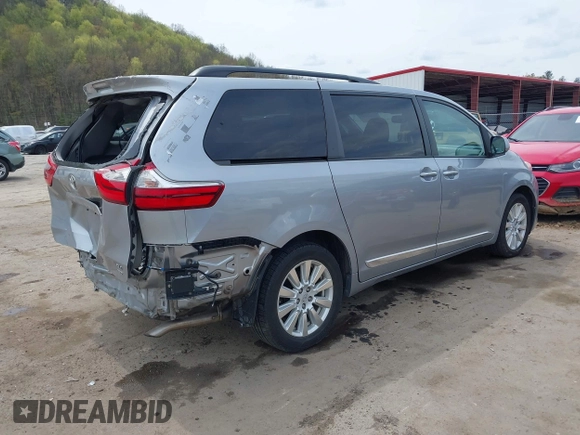 2017 Toyota Sienna XLE with VIN 5TDDZ3DC4HS164017, listed as a IAAI auction lot 41983055 with 90,702 mi miles and . Bid and sale history available at DreamBid. Image 4.