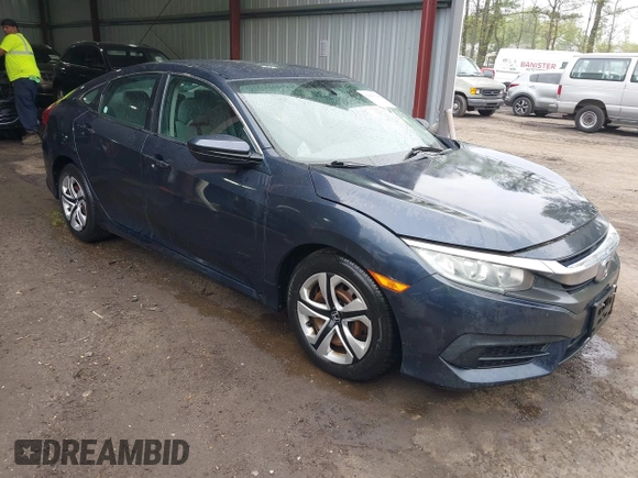 2016 Honda Civic Sedan LX with VIN 19XFC2F58GE009207, listed as a IAAI auction lot 42035280 with 76,052 mi miles. Bid and sale history available at carsss.com. Image 1.