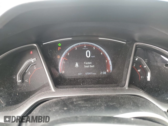 2020 Honda Civic Sedan Sport with VIN 2HGFC2F82LH565281, listed as a Copart auction lot 52740785 with 70,911 mi miles and Salvage Title. Bid and sale history available at carsss.com. Image 9.