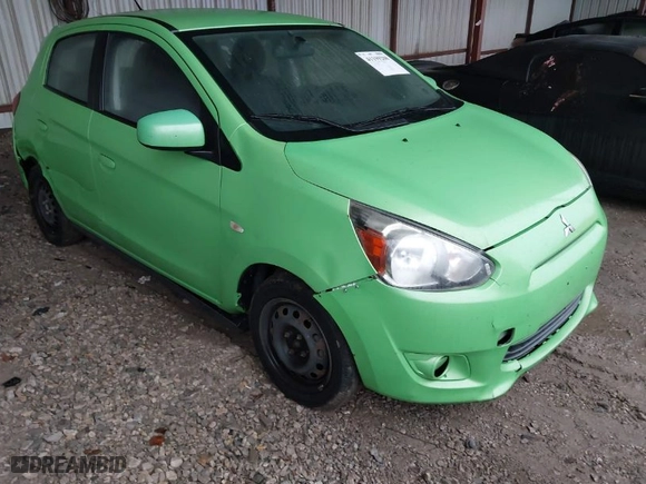 2015 Mitsubishi Mirage DE with VIN ML32A3HJ2FH009459, listed as a IAAI auction lot 41199208 with 142,447 mi miles. Bid and sale history available at carsss.com. Image 1.