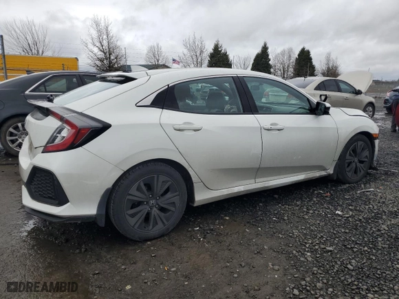 2017 Honda Civic Hatchback EX with VIN SHHFK7H58HU408562, listed as a Copart auction lot 45228225 with 64,820 mi miles and Salvage Title. Bid and sale history available at carsss.com. Image 3.