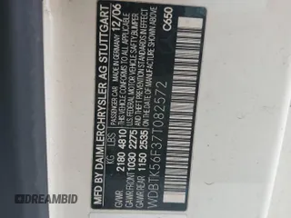 2007 Mercedes-Benz CLK 350 с VIN WDBTK56F37T082572, выставлен на аукционе Copart как лот 52861995 с пробегом 165 245 миль миль и Списание • Salvage title. История ставок и продаж доступна на DreamBid. Изображение 12.