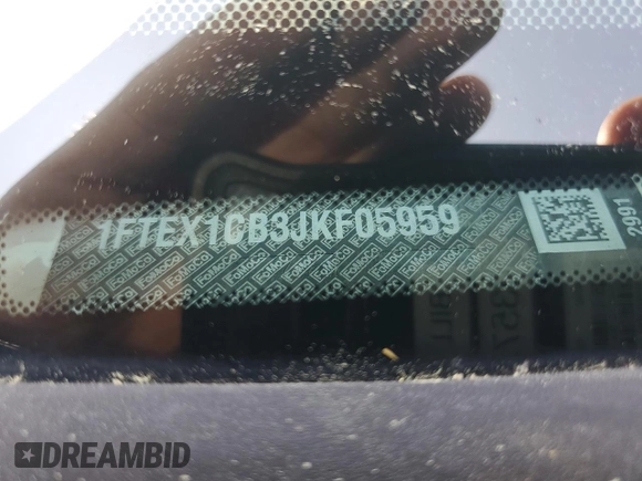 2018 Ford F-150 XL с VIN 1FTEX1CB3JKF05959, выставлен на аукционе Copart как лот 57160805 с пробегом 136 750 миль миль и Чистый • Clean title. История ставок и продаж доступна на DreamBid. Изображение 12.