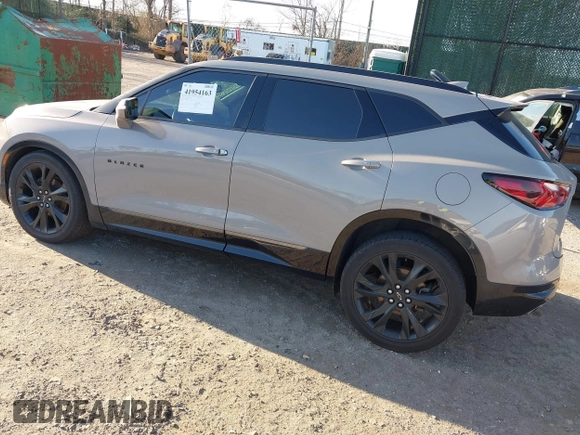 2021 Chevrolet Blazer RS with VIN 3GNKBKRS1MS524220, listed as a IAAI auction lot 41954163 with 68,759 mi miles and . Bid and sale history available at DreamBid. Image 3.
