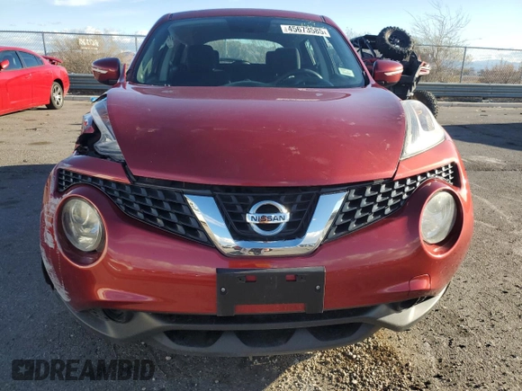 2015 Nissan Juke S with VIN JN8AF5MR6FT505058, listed as a Copart auction lot 45673585 with 96,223 mi miles and Salvage Title. Bid and sale history available at DreamBid. Image 5.