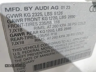 2023 Audi Q3 S line Premium with VIN WA1DECF32P1089395, listed as a IAAI auction lot 42726165 with 48,093 mi miles and . Bid and sale history available at DreamBid. Image 9.
