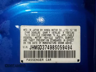 2008 Honda Fit with VIN JHMGD37498S059494, listed as a Copart auction lot 45014305 with 83,361 mi miles and Salvage Title. Bid and sale history available at carsss.com. Image 13.